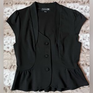 Black Forever 21 short sleeve jacket - Large